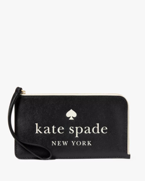 KATE SPADE Lucy Medium L-zip Wristlet - Black Multi (@Delhi Studio)
