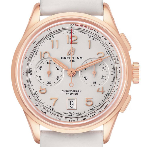 BREITLING Premier B01 Chronograph 42 Rose Gold Mens Watch Rb0145 Image 1