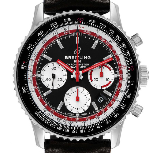 BREITLING Navitimer 01 Black Dial Steel Mens Watch Ab0121 Image 1