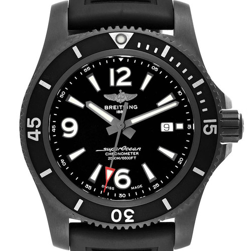 BREITLING Superocean 46 Black Dial Dlc Steel Mens Watch M17368 Image 1