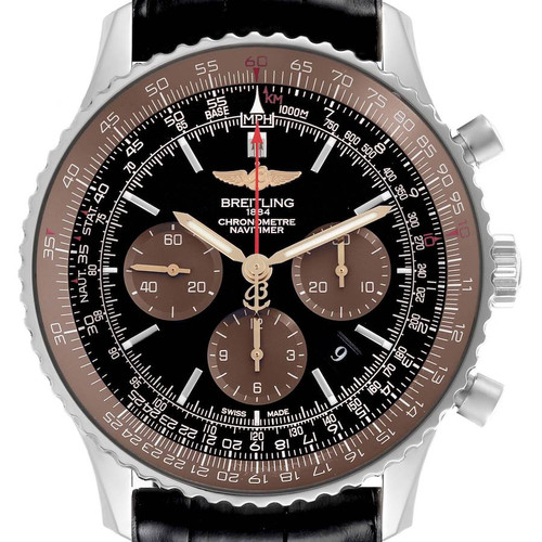 BREITLING Navitimer 01 Brown Black Dial Limited Edition Mens Watch Ab0127 Image 1