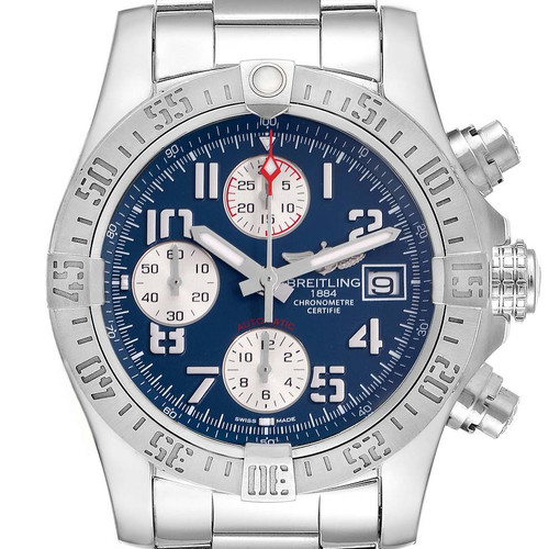BREITLING Avenger Ii Blue Dial Steel Mens Watch A13381 Image 1
