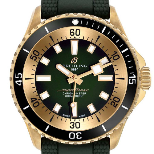 BREITLING Superocean 42 Green Dial Bronze Automatic Mens Watch N17375 Image 1