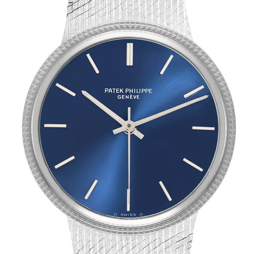 PATEK PHILIPPE Calatrava White Gold Back Wind Vintage Mens Watch 3569 3569G Image 1