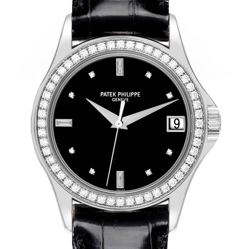 PATEK PHILIPPE Calatrava White Gold Diamond Mens Watch 5108G 5108 Image 1