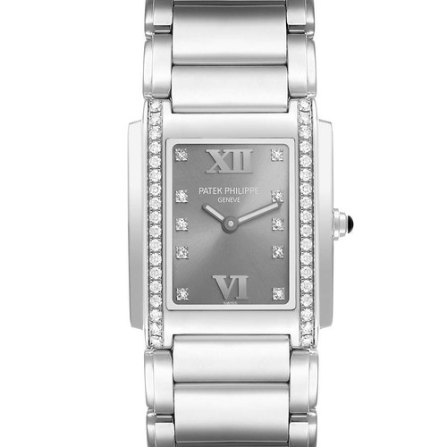 PATEK PHILIPPE Twenty-4 Steel Diamond Ladies Quartz Watch 4910A Image 1 PATEK PHILIPPE Twenty-4 Steel Diamond Ladies Quartz Watch 4910A Image 1
