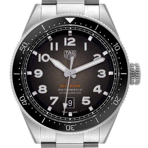 TAG HEUER Autavia Calibre 5 Brown Smoked Dial Steel Mens Watch Wbe5114 Image 1