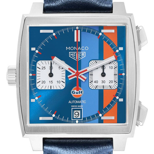 TAG HEUER Monaco Gulf 2018 Chronograph Steel Mens Watch Caw211R Image 1