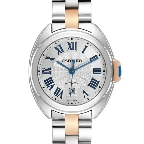 CARTIER Cle 31Mm Steel Rose Gold Automatic Ladies Watch W2Cl0004 Image 1