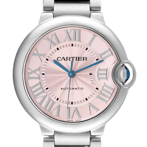 CARTIER Ballon Blue 36 Pink Dial Steel Ladies Watch W6920041 Image 1