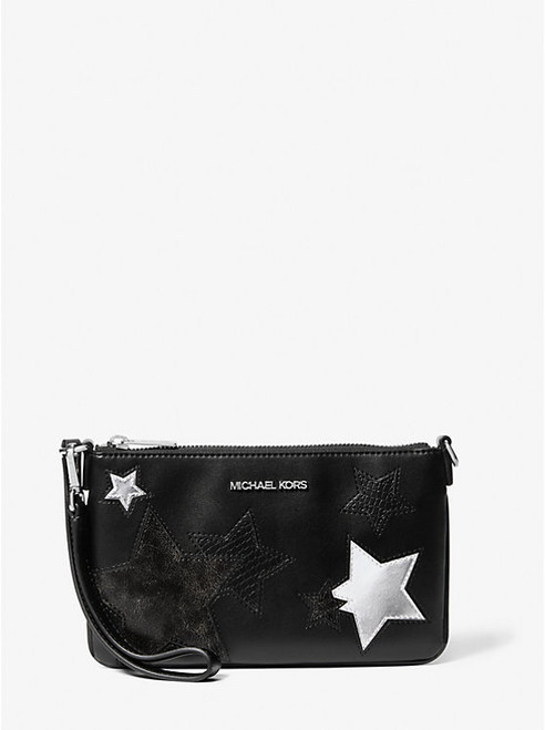 MICHAEL KORS Jet Set Small Printed Wristlet BLACK Image 1