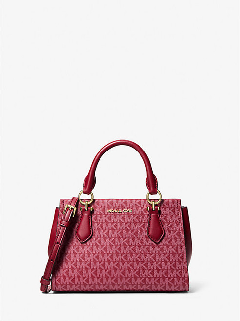 MICHAEL KORS Marilyn Small Signature Logo Messenger Bag CHERRY Image 1