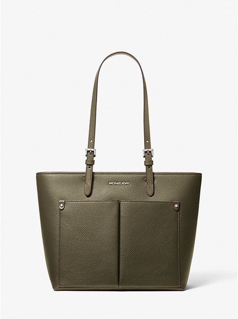 MICHAEL KORS Jet Set Medium Pocket Tote Bag OLIVE Image 1