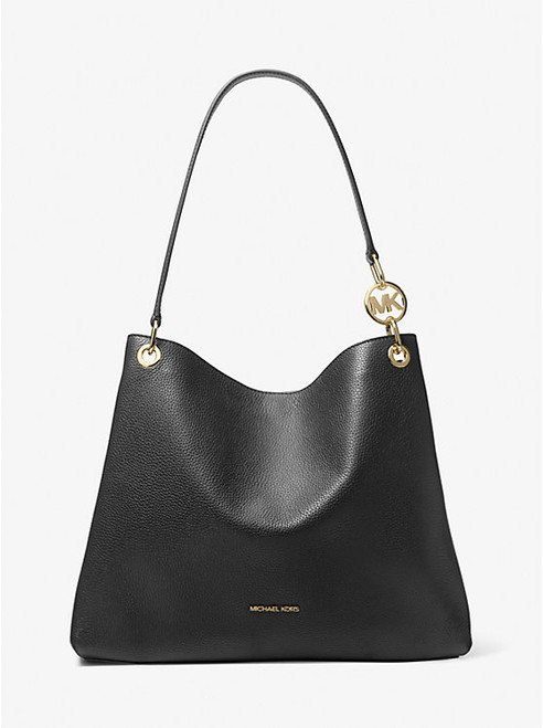 MICHAEL KORS Christina Large Pebbled Leather Shoulder Bag BLACK Image 1 MICHAEL KORS Christina Large Pebbled Leather Shoulder Bag BLACK Image 1
