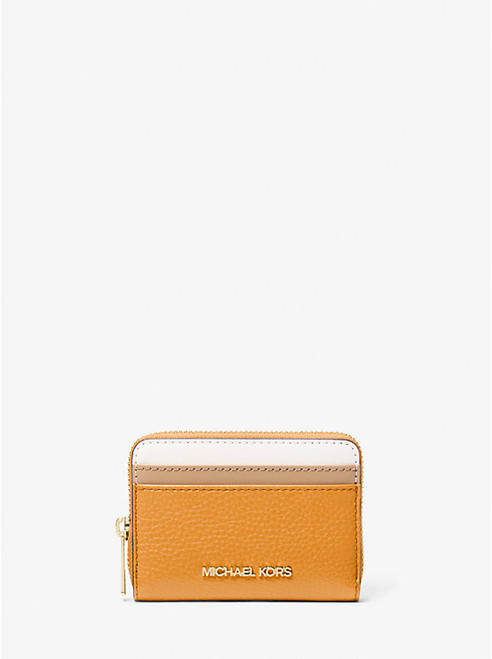 MICHAEL KORS Jet Set Travel Medium Color-Block Wallet POP ORANGE MULTI Image 1