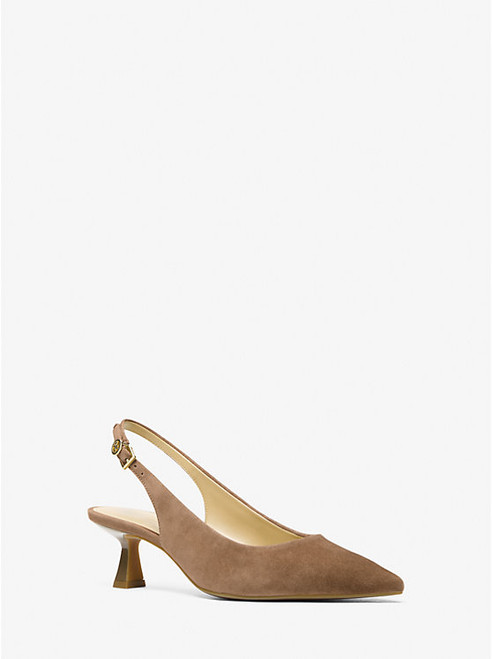 MICHAEL KORS Amali Suede Slingback Pump DRIFTWOOD Image 1
