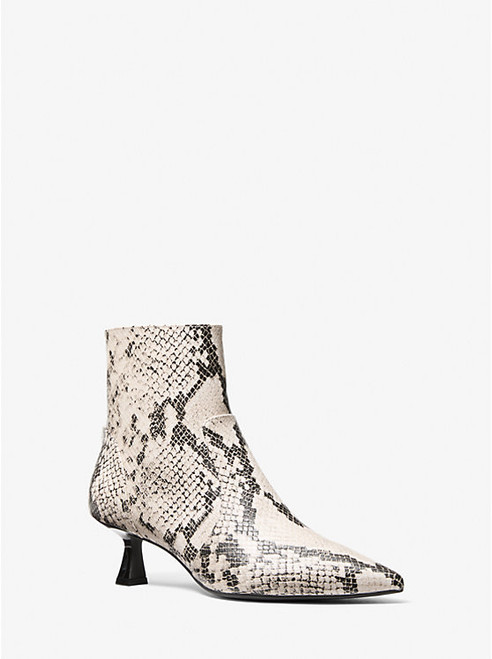 MICHAEL KORS Amali Snake Embossed Boot NATURAL Image 1