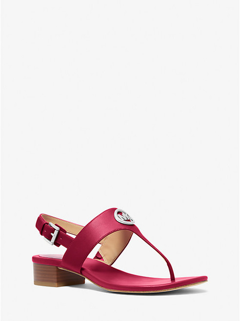 MICHAEL KORS Hannah T-Strap Sandal DK RASPBERRY Image 1