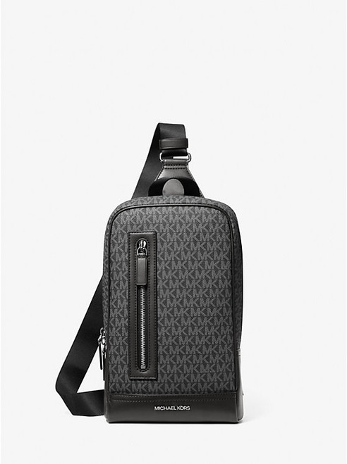 MICHAEL KORS Cooper Signature Logo Sling Pack BLACK Image 1
