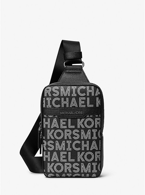 MICHAEL KORS Cooper Medium Graphic Logo Sling Pack BRIGHT WHT Image 1