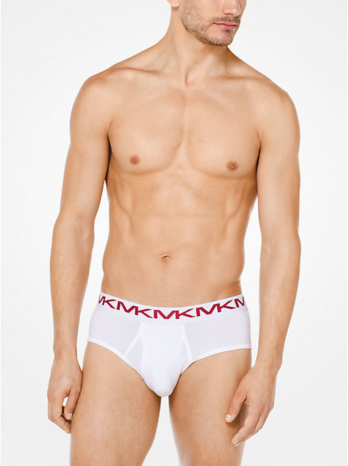 MICHAEL KORS 3-Pack Cotton Brief WHITE Image 1