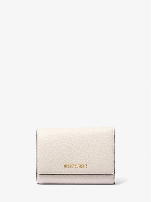 MICHAEL KORS Bryant Medium Pebbled Leather Wallet LT CREAM Image 1 MICHAEL KORS Bryant Medium Pebbled Leather Wallet LT CREAM Image 1
