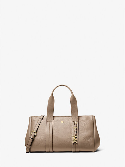 MICHAEL KORS Romee Small Pebbled Leather Satchel BIRCH Image 1 MICHAEL KORS Romee Small Pebbled Leather Satchel BIRCH Image 1