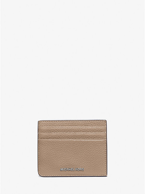 MICHAEL KORS Hudson Pebbled Leather Card Case BIRCH Image 1