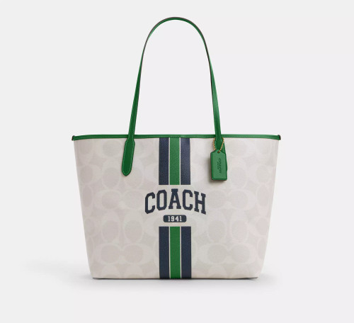 COACH City Tote Bag In Signature Canvas With Coach Graphic
