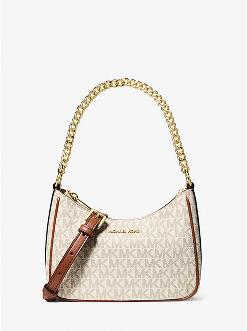 MICHAEL KORS Jet Set Signature Logo Convertible Crossbody Bag VANILLA Image 1