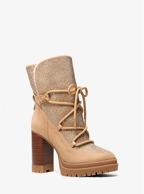 MICHAEL KORS Culver Embellished Platform Boot PEANUT Image 1