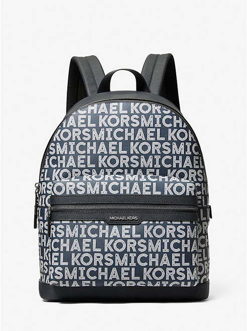 MICHAEL KORS Cooper Medium Graphic Logo Backpack BRIGHT WHT Image 1