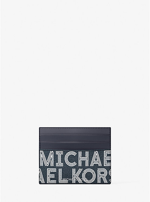 MICHAEL KORS Cooper Graphic Logo Card Case BRIGHT WHT Image 1