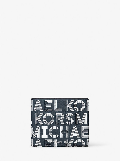 MICHAEL KORS Cooper Graphic Logo Billfold Wallet BRIGHT WHT Image 1