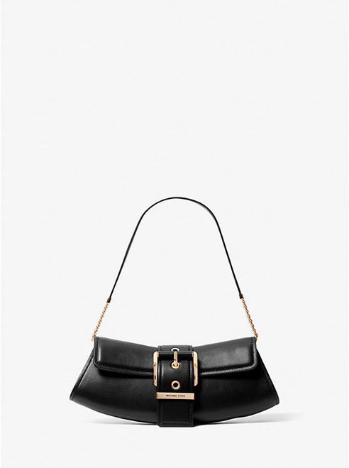MICHAEL KORS Colby Small Leather Convertible Clutch BLACK Image 1