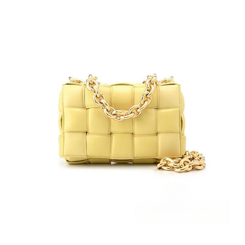 BOTTEGA VENETA Chain Cassette Shoulder Bag Butter Yellow