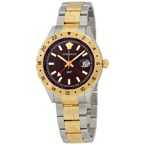 VERSACE  Hellenyium Brown Dial Two-tone Men's Watch