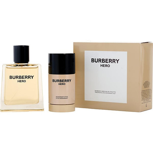 BURBERRY Hero Eau De Toilette Spray 3.4 Oz & Deodorant Stick 2.5 Oz Image 1