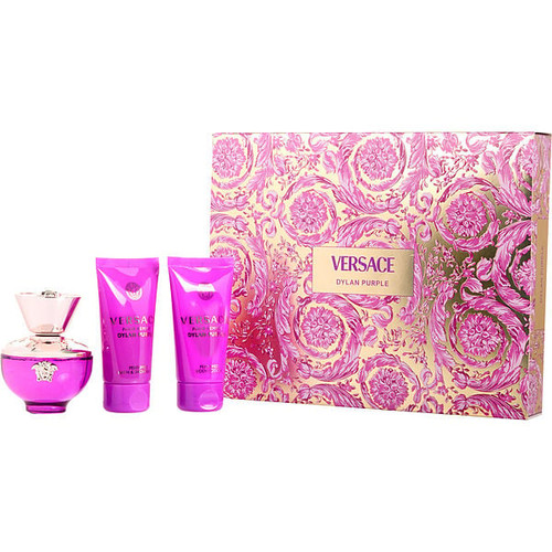 VERSACE Dylan Purple Eau De Parfum Spray 1.7 Oz & Body Lotion 1.7 Oz & Bath & Shower Gel 1.7 Oz Image 1