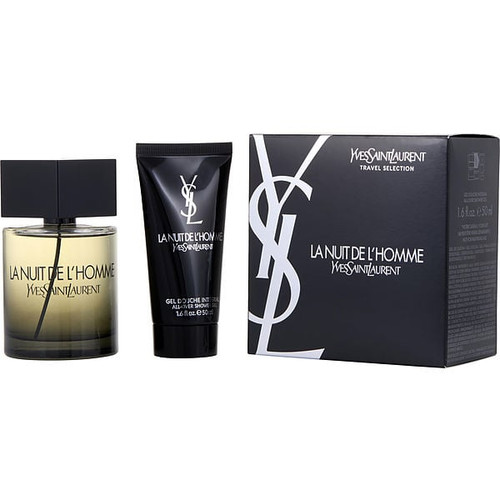YVES SAINT LAURENT la nuit de l'homme Eau De Toilette Spray 3.3 Oz & All Over Shower Gel 1.6 Oz Image 1
