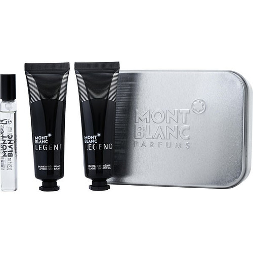 MONT BLANC Legend Eau De Toilette Spray 0.25 Oz & Aftershave Balm 1 Oz & All Over Shower Gel 1 Oz & Tim Box Image 1