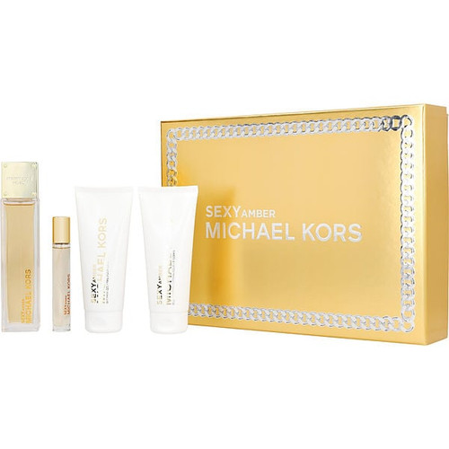 MICHAEL KORS  Eau De Parfum Spray 3.4 Oz & Body Lotion 3.4 Oz & Shower Gel 3.4 Oz & Eau De Parfum Spray 0.34 Oz Mini Image 1