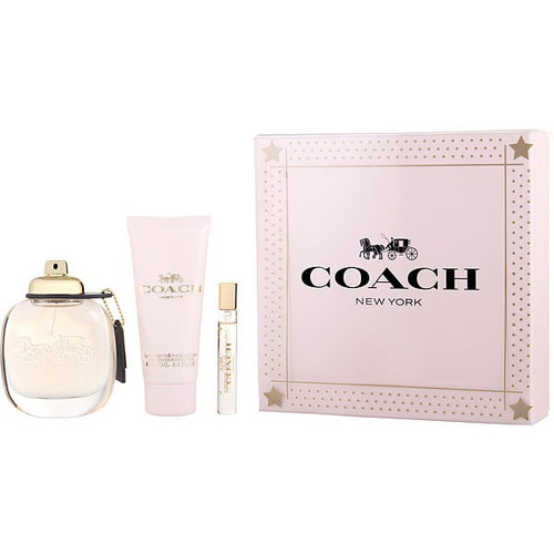 COACH Eau De Parfum Spray 3 Oz & Body Lotion 3.3 Oz & Eau De Parfum Spray 0.25 Oz Mini Image 1