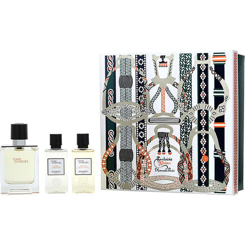 HERMES terre d'Eau De Toilette Spray 1.6 Oz & Aftershave Lotion 1.4 Oz & Shower Gel 1.4 Oz Image 1