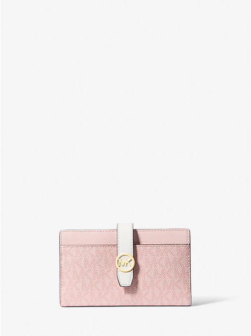MICHAEL KORS Greenwich Medium Signature Logo Wallet PWD BLSH MLT Image 1