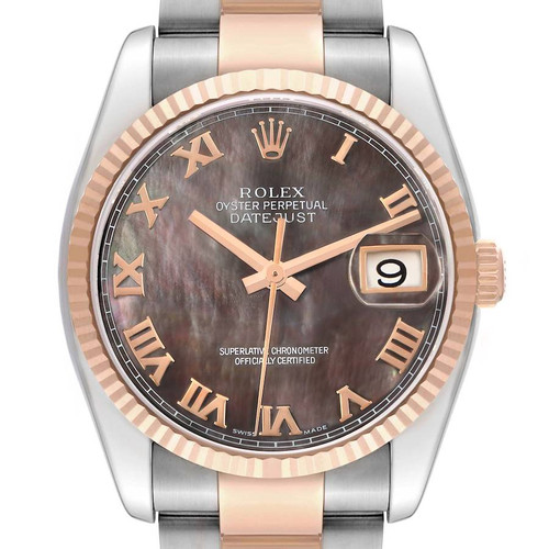 ROLEX Datejust Steel Rose Gold Mop Dial Mens Watch 116231 Image 1