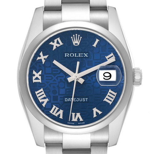 ROLEX Datejust Blue Anniversary Dial Steel Automatic Mens Watch 116200 Image 1