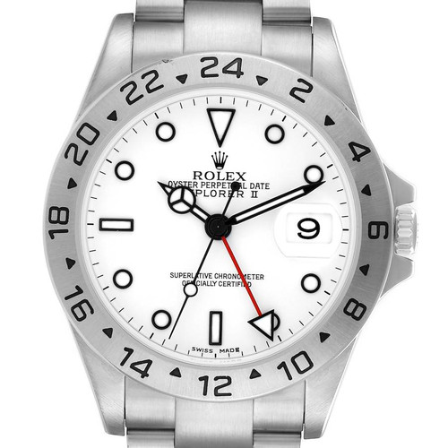 ROLEX Explorer Ii Polar White Parachrom Hairspring Steel Watch 16570 Image 1