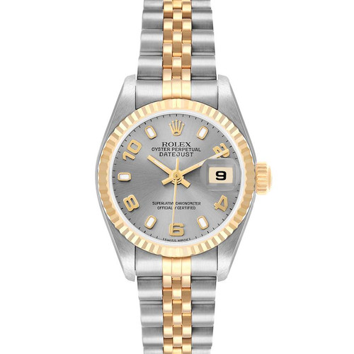 ROLEX Datejust Silver Dial Steel Yellow Gold Ladies Watch 79173 Image 1