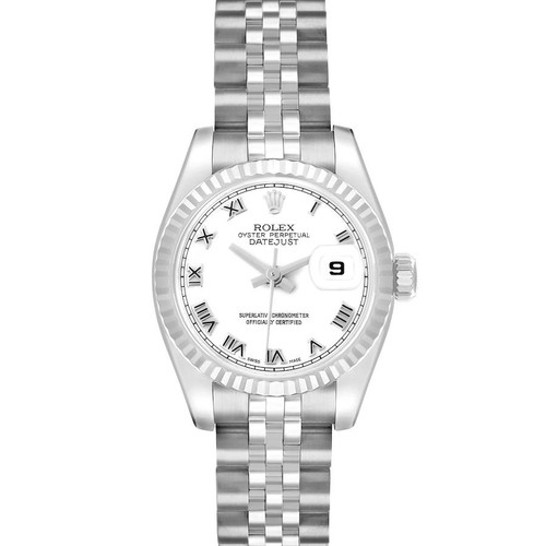 ROLEX Datejust Steel White Gold White Dial Ladies Watch 179174 Image 1